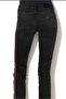 Low Waist Denim Pants Lightweight Flared Side Stripe Detail - 4