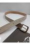 Suede 3cm Gold Plated Buckle Women's Trouser Belt, Dress Belt, Coat Belt - 4