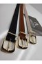 Suede 3cm Gold Plated Buckle Women's Trouser Belt, Dress Belt, Coat Belt