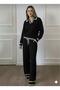 New Season V-Neck Black Stripe Bottom-Top Knitwear Set 0056