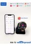 Round Smart Watch with 3 Pair Strap with Wireless Charger for Mens and Boys (RW 70 Black a - 6