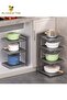 Single-Sided Multi-Tier Kitchen Storage Rack - Black - 2