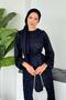 Maysa Evening Dress Navy Blue - 2