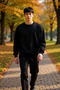 Men's Crew Neck Low Sleeve Oversized Thick Embroidered Sweatshirt Functional Durable Sports - 4