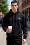 Men's Hooded Low Sleeve Sweatshirt Slogan Embroidered Functional Durable Quality Aesthetic