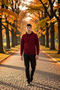 Men's Hooded Standard Sleeve Ottoman Woven Regular Fit Sweatshirt Functional Durable - 4