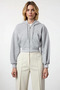 Women's Hooded Low Sleeve Zippered Knitted Sweatshirt Functional Durable Quality Aesthetic - 5