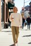 Women's Crew Neck Low Sleeve Oversized Thick Knitted Sweatshirt Functional Durable Aesthetic