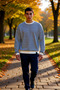 Men's Crew Neck Standard Sleeve Striped Oversized Sweatshirt Functional Durable Aesthetic - 4
