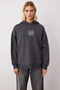 Women's Hooded Low Arm Geometric Pattern Oversized Knitted Sweatshirt Functional Durable - 5