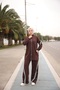 Women's Hijab Tracksuit Set with Zipper & Matching Top and Bottom Set - 2