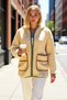 Women's Hooded Low Sleeve Zippered Plush Sweatshirt Functional Durable Quality Modern