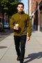 Men's Mock Neck Zippered Standard Sleeve Regular Fit Sweatshirt Functional Durable Comfortable