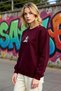 Women's Crew Neck Low Sleeve Embroidered Regular Fit Sweatshirt Functional Durable Comfortable - 3