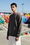 Men's Crew Neck Low Sleeve Oversized Mold Sweatshirt Functional Durable Quality Stylish - 3