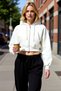 Women's Hooded Low Sleeve Zippered Knitted Sweatshirt Functional Durable Quality Aesthetic