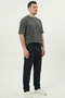 Men's Black Baggy Oversized Relaxed Fit 4 Season Sweatpants Wide Leg 2 Thread Full Fit - 6