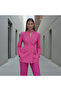 Fuschia Pink Blazer and Pant 2 Piece Set - 2