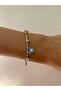 Pndr Model Evil Eye Beaded Silver Bracelet - 7