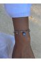 Pndr Model Evil Eye Beaded Silver Bracelet