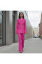 Fuschia Pink Blazer and Pant 2 Piece Set - 3