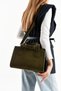 Valerie Model Suede Cream Women's Hand and Shoulder Bag - 3