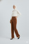 Women's Belted Palazzo Scuba Pants - 4