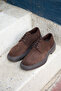 Delfino Brown Suede 100% Genuine Leather Men's Classic Casual Shoes - 4