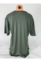 Women's Stretch Fabric Crew Neck Short Sleeve Slit Mom Combed Cotton T-Shirt - 5