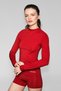 Corex women's round neck printed Slim Fit long sleeve sport red t-shirt - 4