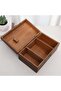 Wooden Sewing Box Empty for Home Travel with Compartments Wood Storage Box - 3
