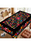 Rectangle-152X305Cm 1 Piece, Vibrant Mexican Style Colorfulful Flower Tablecloth + 4 Pieces of Self- - 2
