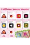 Granny Squares Crochet Kit for Adults Beginners Crochet Granny Square Knitting Project with Hooks... - 4