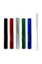 3pcs Random 3pcs Aluminium Alloy Tube With 1pic Cleaning Brushes Reusable Metal Straws