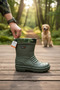 Eva Men's Waterproof Short Rain Boots – Removable Sock Liner – Camouflage Detail