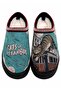 Women's Vegan Leather Turquoise Slippers - Tram Nap Design - 3
