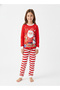 Unisex Red Santa Stripe Glow Pajama Set - 2