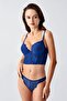 Women's Push-Up Cobalt Bustier Bra Set – Lace Long Form C7T5N1433 - 3