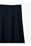Regular Fit Midi Length Satin Flared Skirt - 5