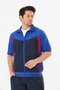 Men's Micropoly Fabric Short Sleeve Tracksuit Set Cobalt 919-Sa - 2