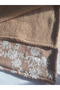Luxury Brode Embroidered Muslin Baby Blanket with Fur Inside - 4