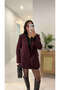 Kosowa Burgundy Buttoned Blazer Jacket - 2