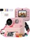 K27 Kids Instant Print Camera, 48MP, Zero Ink, 1080P Video, 32GB (Pink)