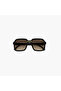 56MM Black Brown Green Antireflex Square Sunglasses - 6