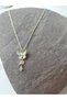 Zircon Stone Butterfly Figure Steel Necklace - 2