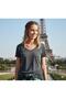 Women's V-Neck Solid Unprinted T-Shirt
