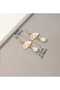 Fan Model Mayorka Pearl Dangle Design Asian Chic Style Yellow Color Dangle Steel Earrings - 2