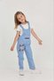Girl's Slopet Children's Denim Overalls Labubu Purple Patterned