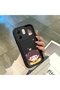 Infinix Smart 9 Compatible Shockproof Cute Patterned Black Silicone Case - 2