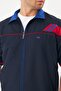 Men's Micropoly Fabric Short Sleeve Tracksuit Navy Blue 921-L - 6